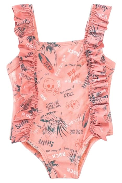 BABY GIRLS’ DUSTY ROSE SURF RECYCLED SWIMSUIT DUSTY PINK by IKKS