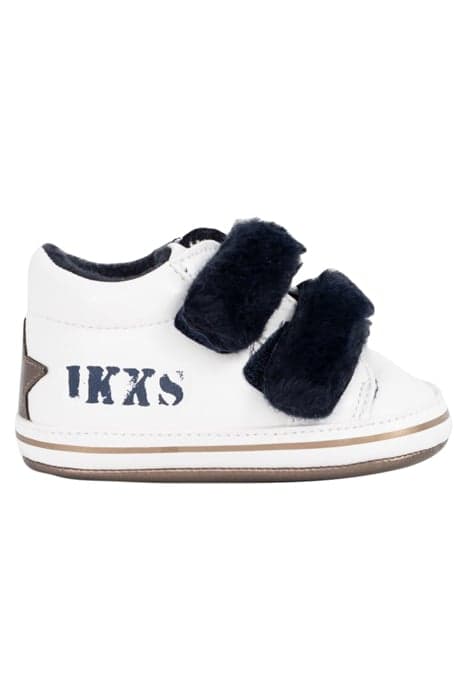 BABY GIRLS’ WHITE VELCRO TRAINERS LINED WITH BLACK FUR OFF-W by IKKS