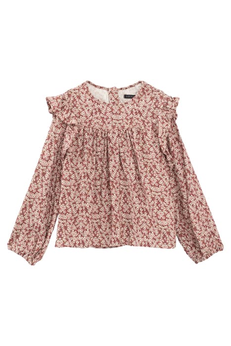 GIRLS’ ROSEWOOD BLURRY FLORAL PRINT BLOUSE ROSEWOOD by IKKS