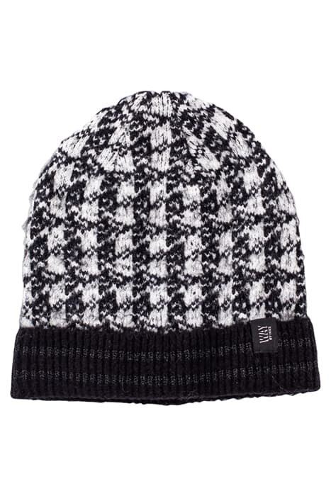 GIRLS’ BLACK HOUNDSTOOTH KNIT BEANIE BLACK by IKKS