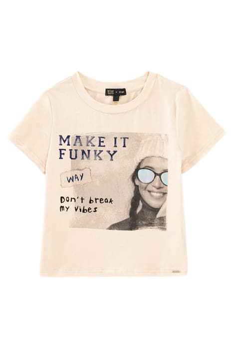 GIRLS’ MASTIC CROPPED T-SHIRT WITH GIRL IMAGE AND SLOGAN DES by IKKS