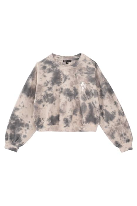 GIRLS’ BLACK AND WHITE TIE-DYE CROPPED SWEATSHIRT OFF-WHITE by IKKS