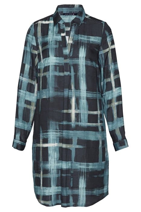 SHIRTDRESS LS FRONTPLEAT BLUE by River Woods