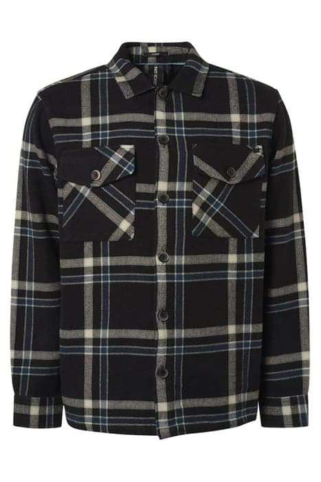 OVERSHIRT BUTTON CLOSURE CHECK BLACK by No Excess