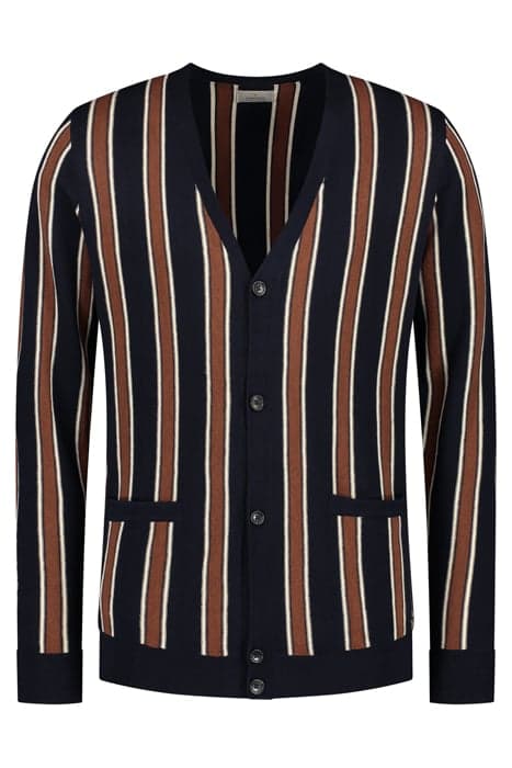 CARDIGAN RUGBY STRIPE DK. NAVY by Dstrezzed