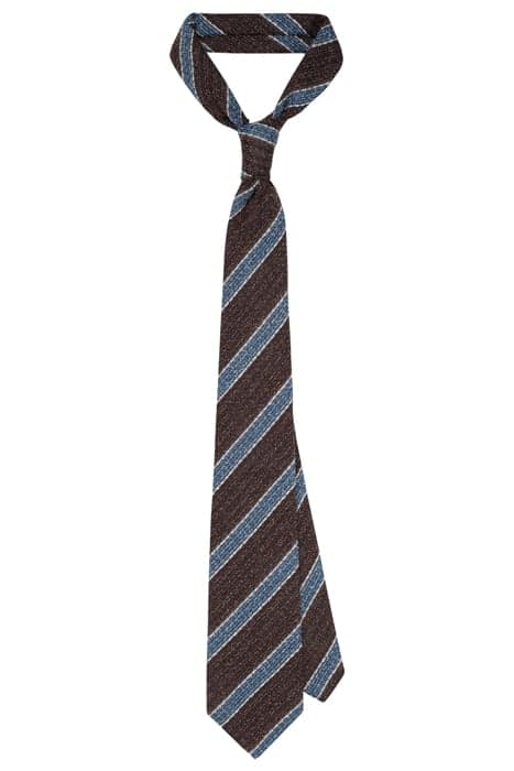 BROWN STRIPES TIE by Suitsupply