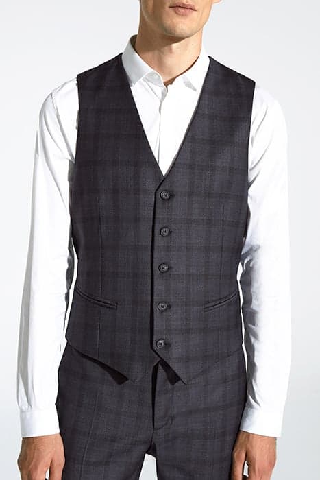 INDIGO CHECKED TRAVEL SUIT WAISTCOAT by IKKS