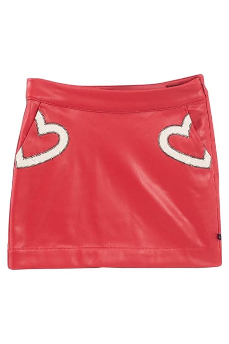 GIRLS’ MEDIUM RED SKIRT WITH HEART-EMBROIDERED POCKETS RED by IKKS