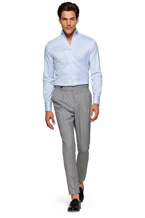 LIGHT BLUE TWILL EXTRA SLIM FIT SHIRT by Suitsupply