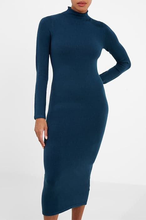 BABYSOFT ROLL NECK DRESS DEEP TEAL by French Connection