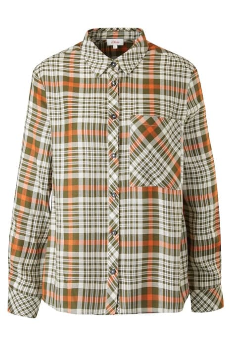 BLOUSES LONGSLEEVE GREEN CHECK by s. Oliver