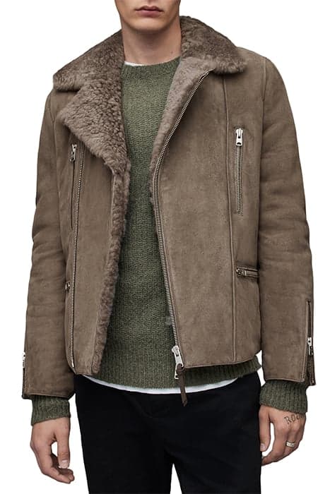 DYLAN SHEARLING BIKE INOX GREY by AllSaints