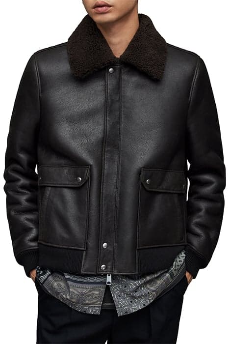 NOLAN SHEARLING JACK BLACK by AllSaints