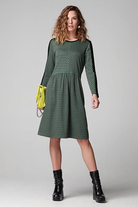 JACQUARD KNIT EGON DRESS GREEN GREEN by OKY