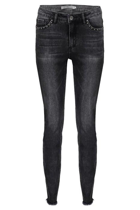 JEANS WITH STUDS AT POCKET BLACK DENIM by Geisha