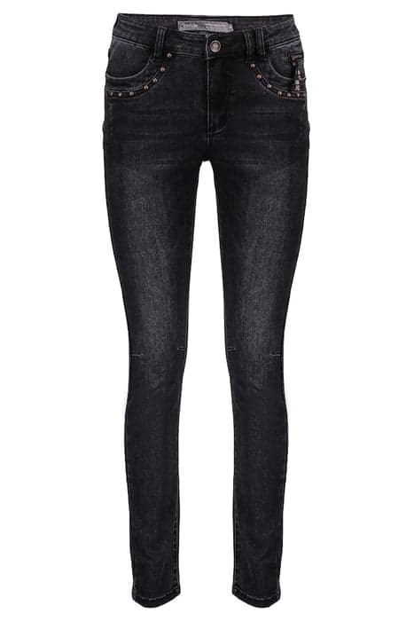 JEANS RIVETS BLACK DENIM by Geisha