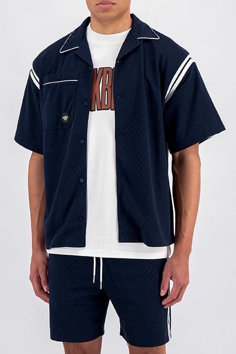 PALM SHIRT NAVY by Black Bananas