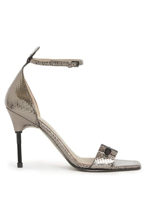 BETTY SNAKE SANDAL GUNMETAL GREY by AllSaints