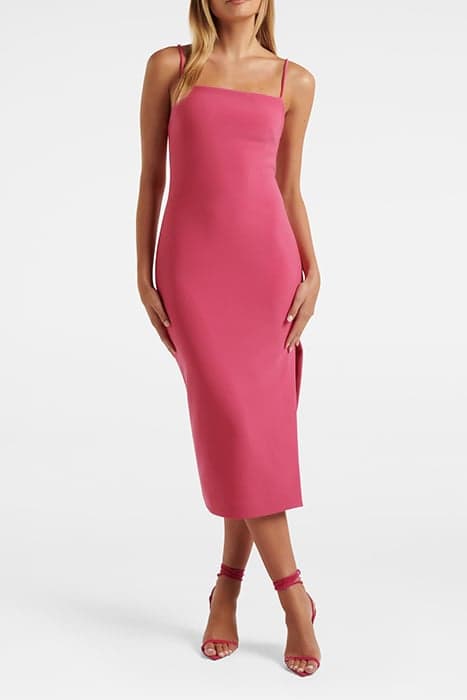 ALISANDRA SIDE SPLIT BODYCON MIDI RASPBERRY JELLY by Forever New