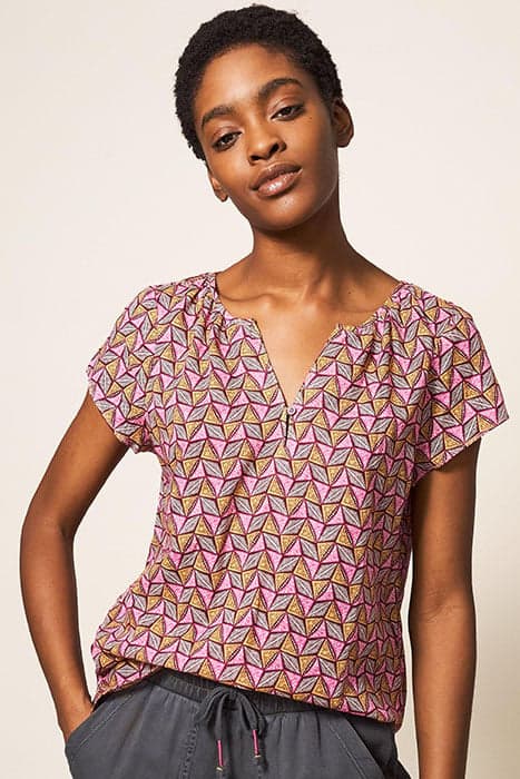 KERI ORGANIC COTTON TOP PLUM MULTI by White Stuff