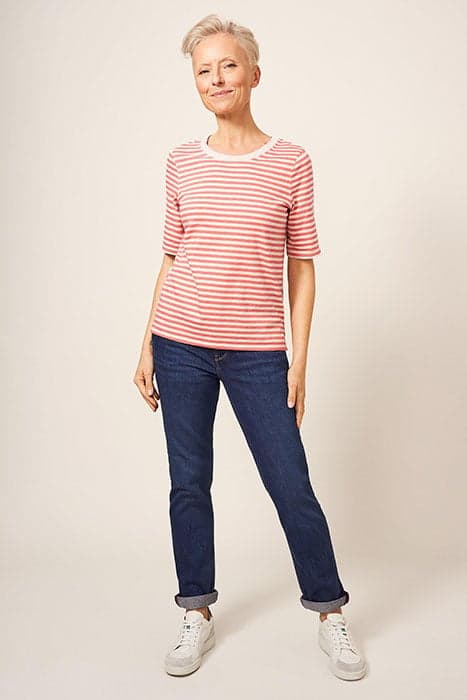 ANNABEL TEE PINK MLT by White Stuff