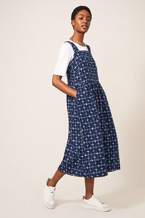 HAZEL LINEN DRESS NAVY MULTI by White Stuff