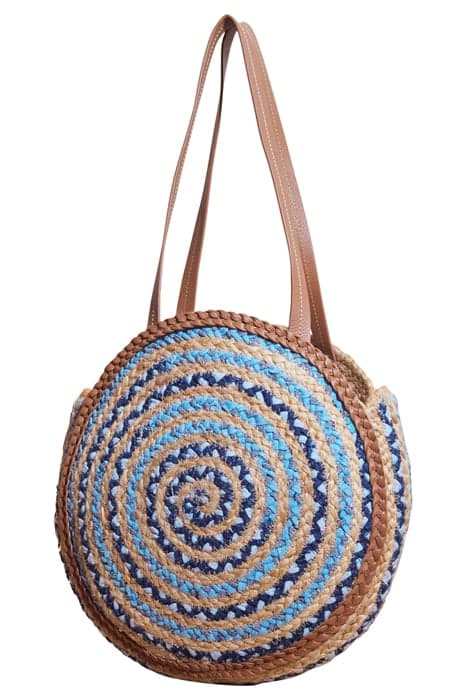 ELEANOR JUTE CIRCULAR TOTE BLUE MULTI by White Stuff