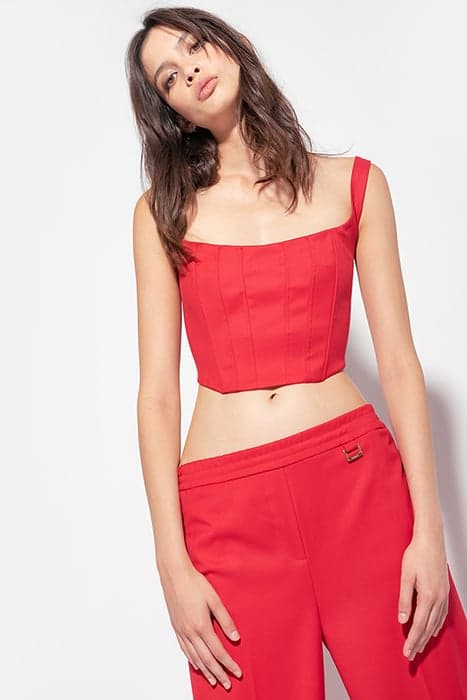 HALIBUT BUSTINO DIAGONALE COMP RED - CRIMSON by PINKO