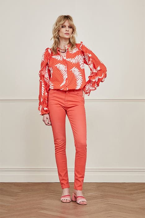 EVA SLIM TROUSERS HOT CORAL by Fabienne Chapot