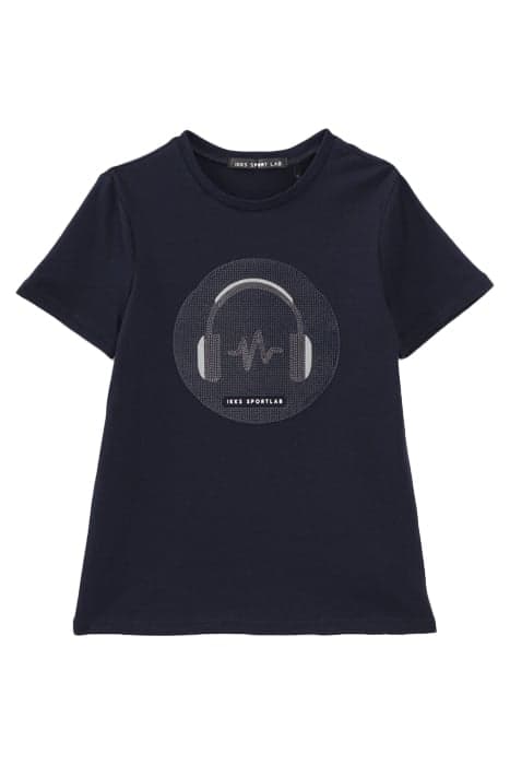 BOY'S NAVY VISUAL HELMET EMBOSSED SPORTS T-SHIRT by IKKS