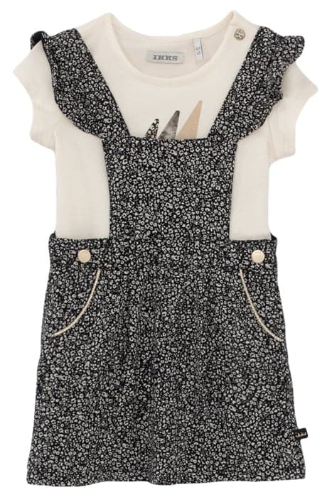 BABY GIRLS’ BLACK PRINTED DRESS AND BODYSUIT OUTFIT by IKKS