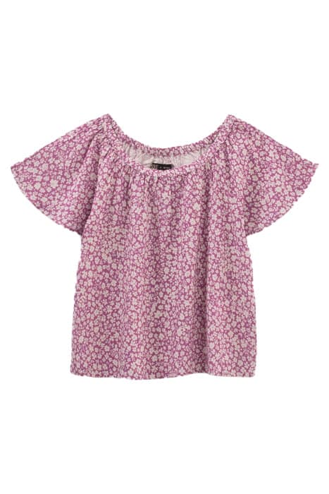 GIRLS’ VIOLET DAISY PRINT LENZING™ ECOVERO™ VISCOSE BLOUSE by IKKS