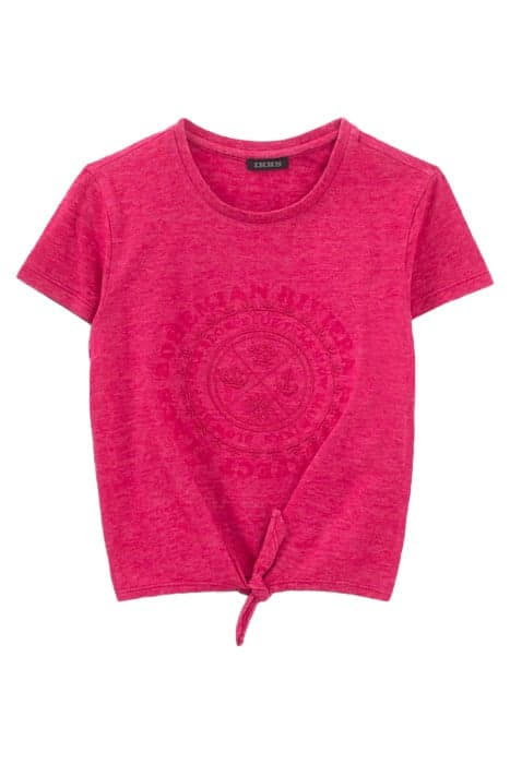 GIRLS’ FUCHSIA T-SHIRT WITH ROSETTE AND BOW by IKKS