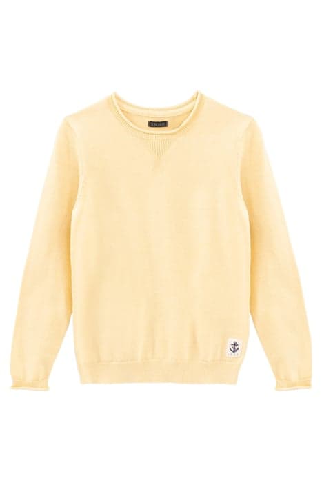 BOYS’ YELLOW KNIT SWEATER WITH JACQUARD SLOGAN ON BACK by IKKS