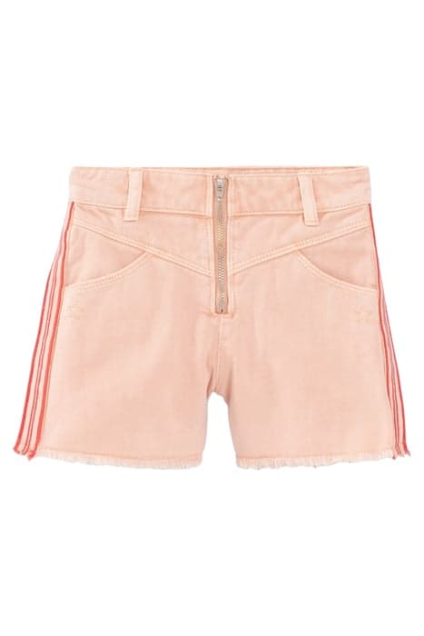 GIRLS’ PINK DENIM SHORTS WITH STRIPED BRAID DOWN SIDES by IKKS