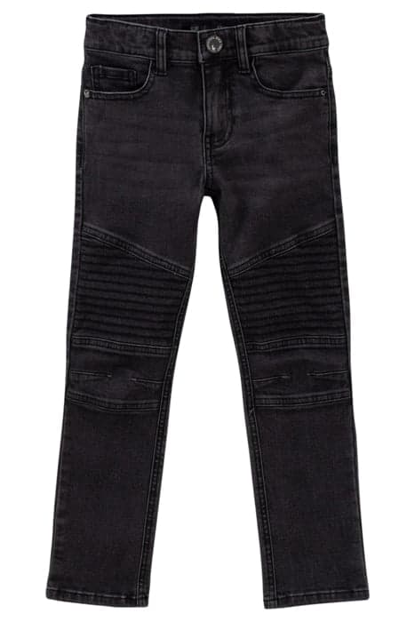 BOYS’ BLACK SUPER-RESISTANT BIKER-STYLE SLIM JEANS by IKKS