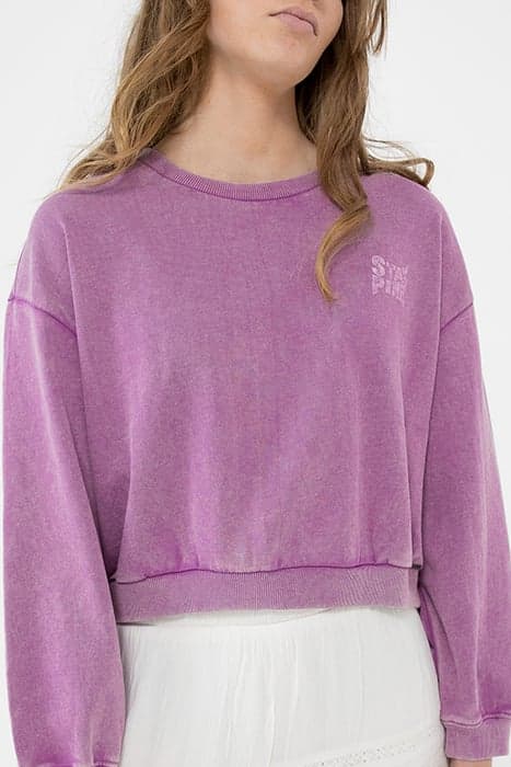 GIRLS’ VIOLET CHECKERBOARD SLOGAN SWEATSHIRT by IKKS