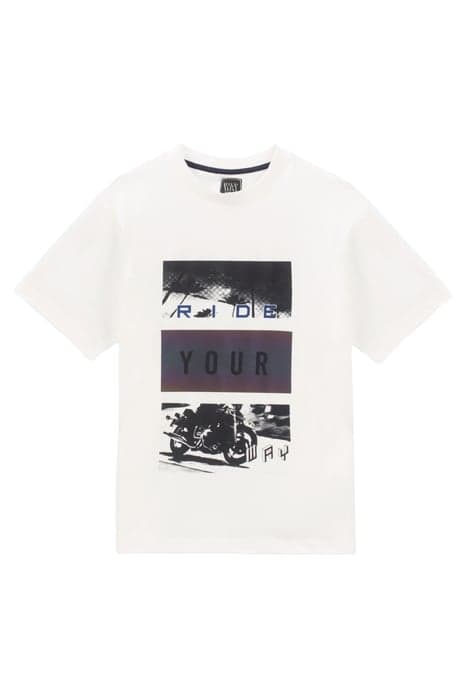 BOYS’ WHITE RIDER TRIPTYCH IMAGE T-SHIRT by IKKS