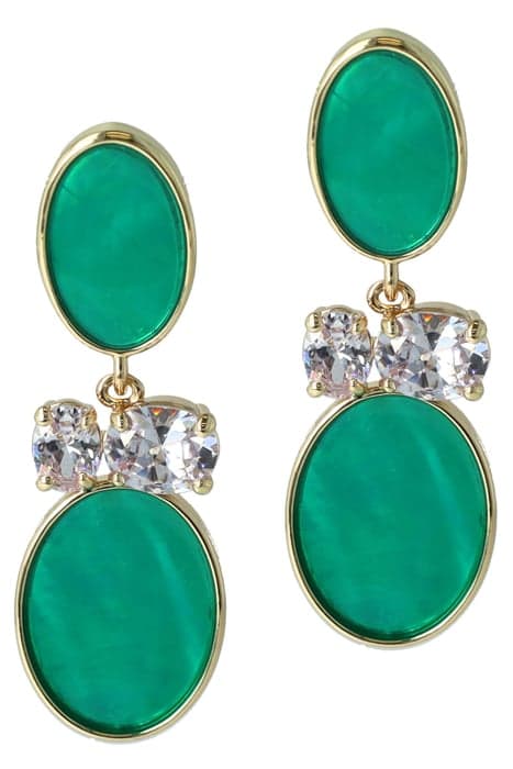 OTAZU GREEN CRYSTAL EARRINGS by OTAZU