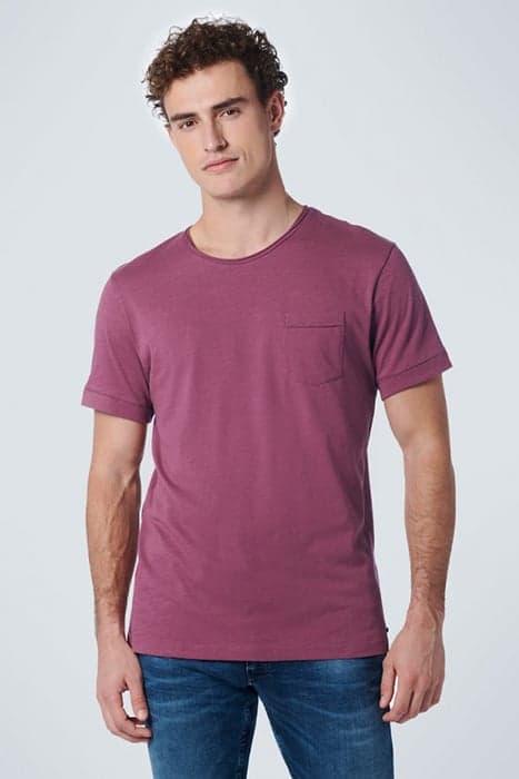 T-SHIRT CREWNECK SLUB MAUVE by No Excess