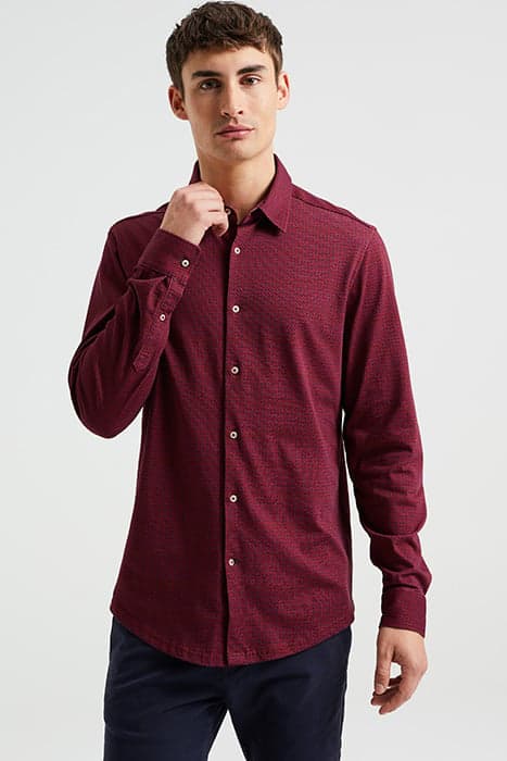 SHIRT BURGUNDY RED by WE Fashion