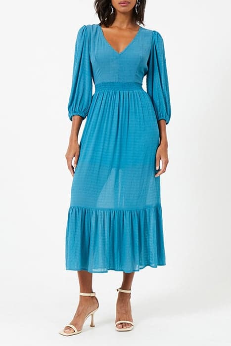 CORA TIERED MIDI DRESS MOSAIC BLUE by French Connection