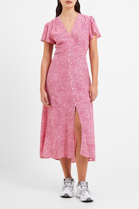 BERNICE ECO DELPHINE V-NECK MIDI DRESS SEA PINK by French Connection