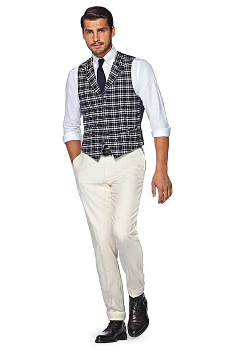 VEST-BLUE-CHECK BLUE by Suitsupply