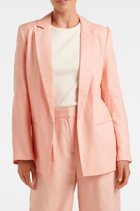 LUCY LINEN BLAZER LUCY LINEN BLAZER PINK COTTON by Forever New