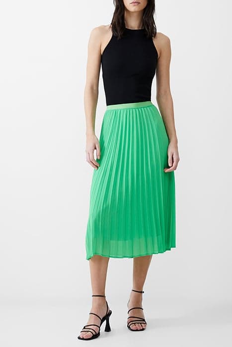 PLEAT GEORGETTE MIDI SKIRT POISE GREEN by French Connection