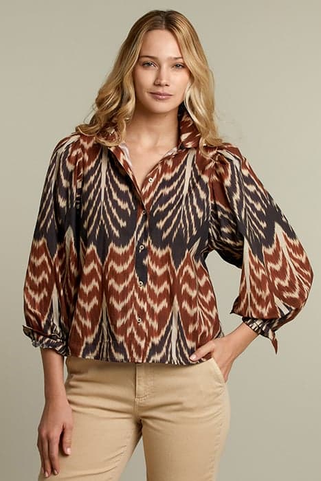 MULTICOLOR BALLOON SLEEVES SHIRT by River Woods