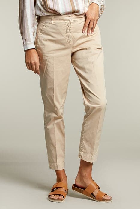 BEIGE COTTON CHINO PANTS BEIGE by River Woods