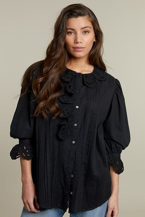 BLACK LACE SHIRT by River Woods