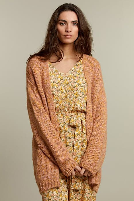 ORANGE HIPS LENGTH CARDIGAN by River Woods